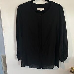 LOFT Women's Elegant Black Blouse